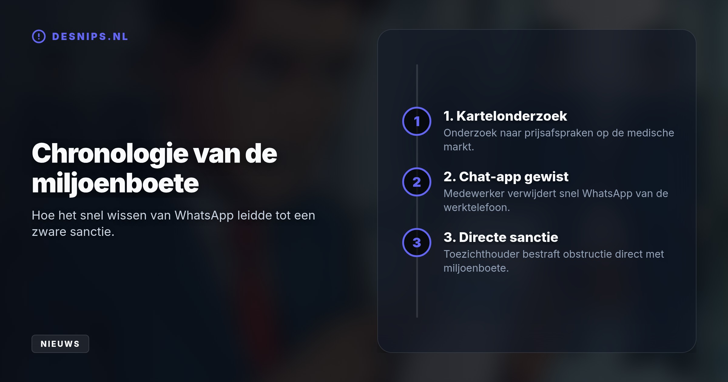 Het concern kreeg de boete wegens obstructie van een kartelonderzoek. De medewerker probeerde chatberichten over verboden prijsafspraken voor medische apparatuur te verbergen.