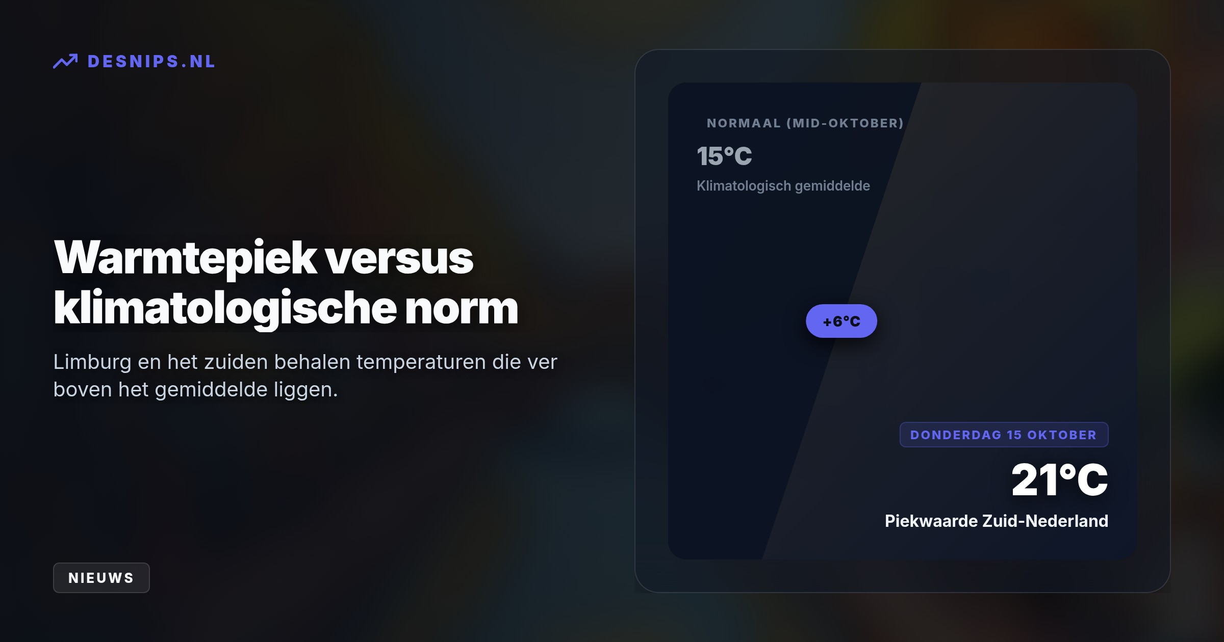 Koude polaire lucht verdrijft vrijdag de uitzonderlijk zachte zuidenwind, waardoor de temperatuur een duikvlucht maakt naar 13°C met plaatselijk lichte nachtvorst.