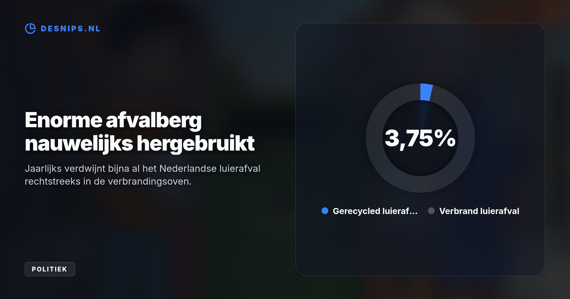Om een circulaire economie te realiseren voert het kabinet een verplichte luierinzameling in. Dit leidt tot honderden euro's extra kosten en vrees voor gênante taferelen.