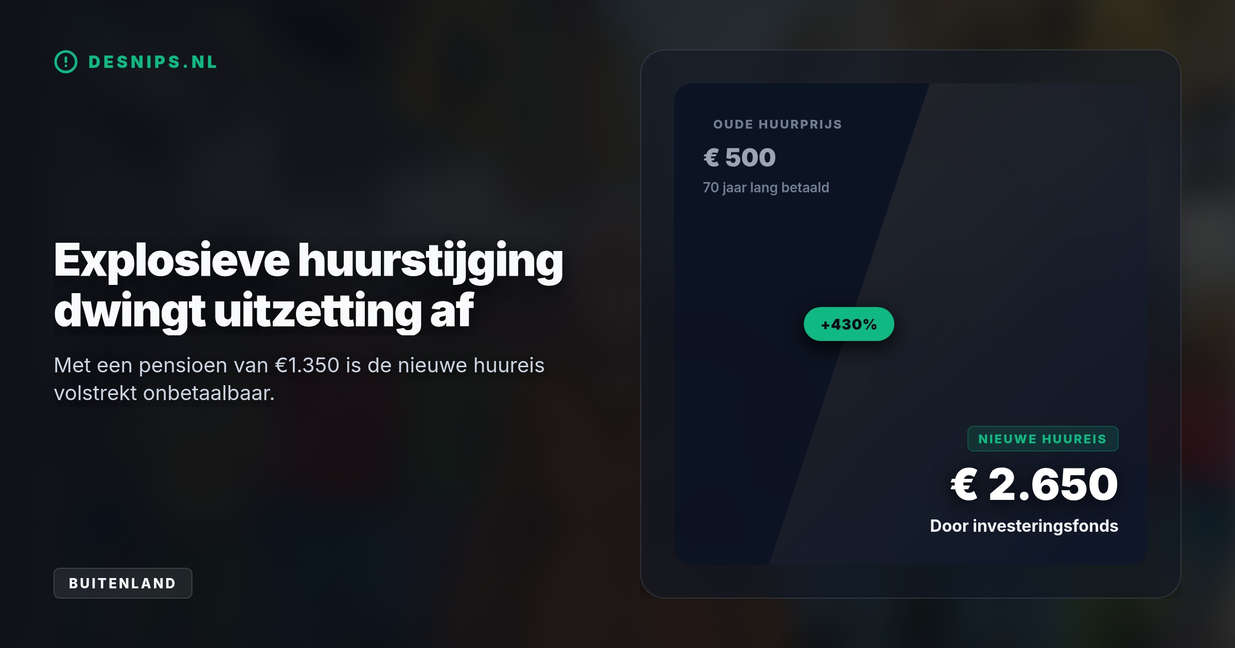 Investeringsfonds Urbagestión verhoogde haar huur van 500 naar 2650 euro, wat leidde tot haar brute uithuiszetting en een golf van nationale woede in Madrid.