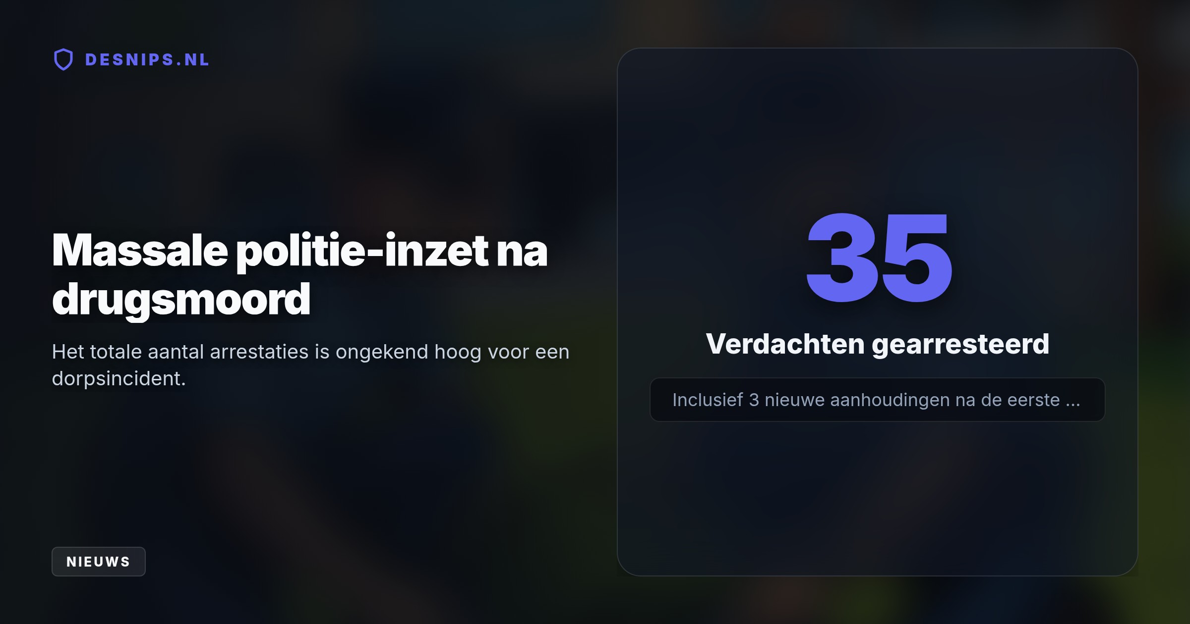 Na een fatale schietpartij stelt de marechaussee wapens veilig nabij een schoolplein. Er zijn al 35 verdachten opgepakt in dit escalerende drugsconflict.