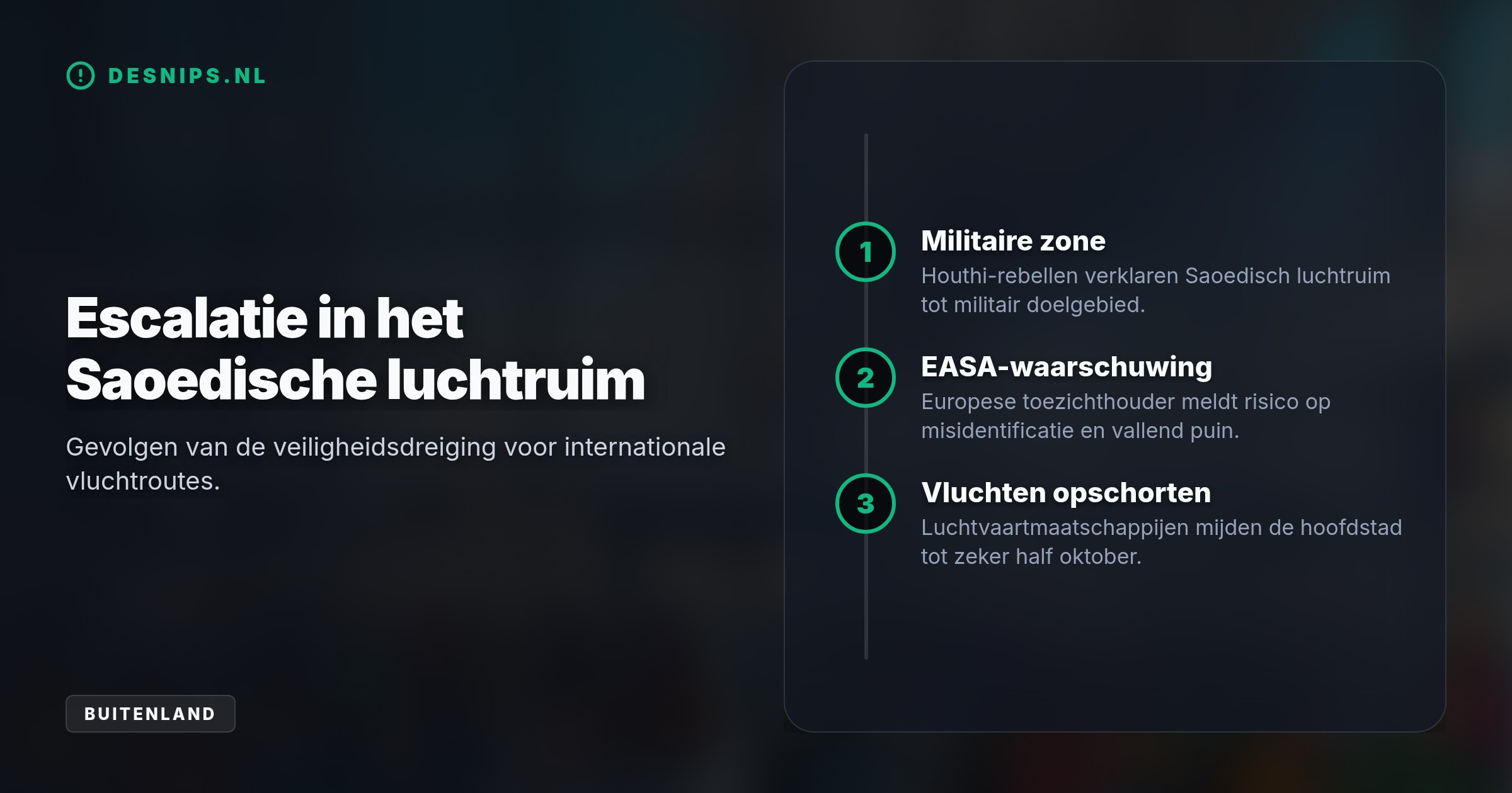 Raketinslagen bij Terminal 3 en 4 van King Khalid Airport veroorzaakten zaterdag tientallen gewonden nadat het alarmsysteem faalde. Luchtvaartmaatschappijen schrappen direct hun vluchten.