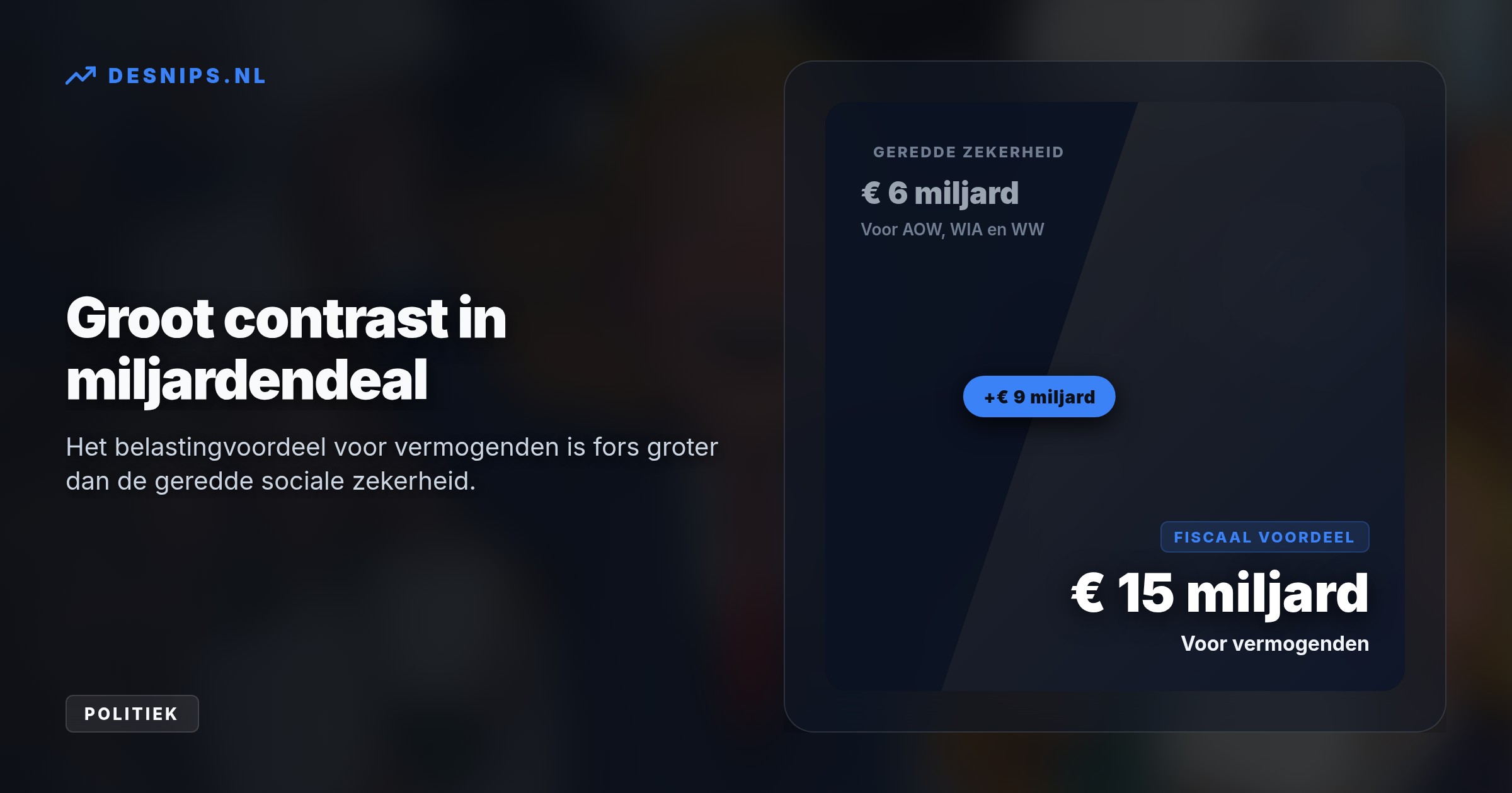 De oppositiepartij stemt in met de Sociale Zaken-begroting omdat geplande bezuinigingen op AOW, WIA en WW definitief van tafel zijn. Critici vrezen echter verborgen hervormingen.