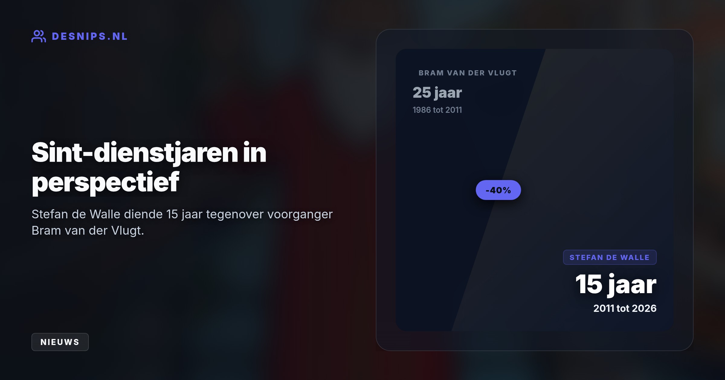 De 61-jarige acteur geeft zijn mijter na een legendarische periode door; wie de rol in het Sinterklaasjournaal overneemt houdt de NTR nog strikt geheim.