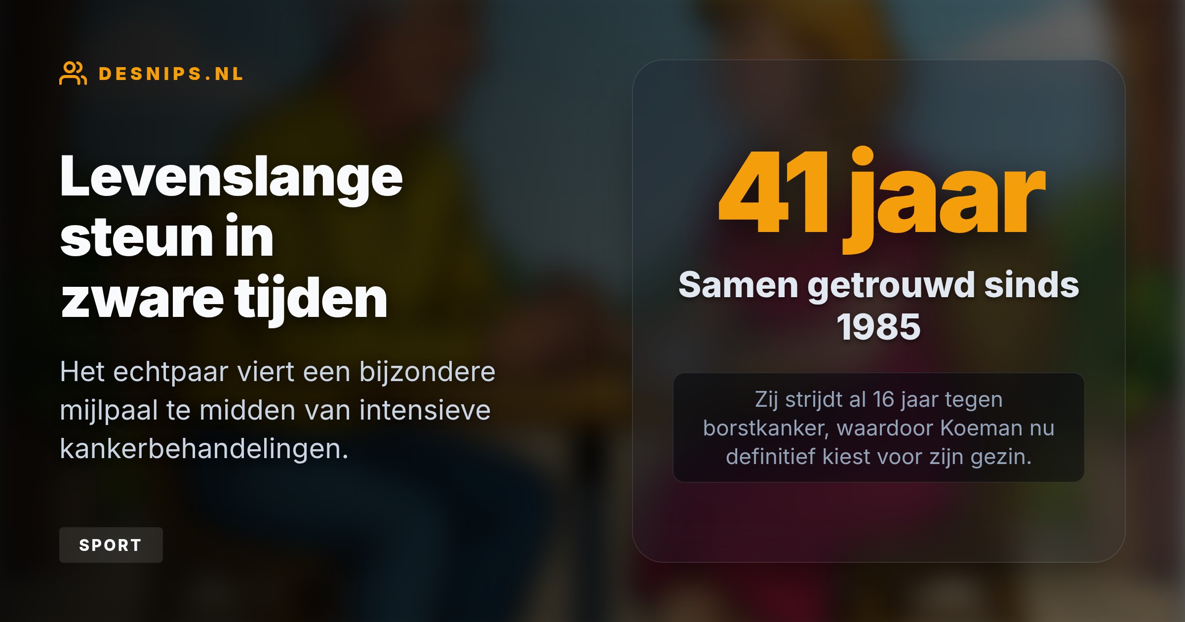 Na de vroege WK-uitschakeling verlaat de oud-bondscoach de voetbalwereld om er volledig te zijn voor Bartina, die al zestien jaar tegen borstkanker strijdt.