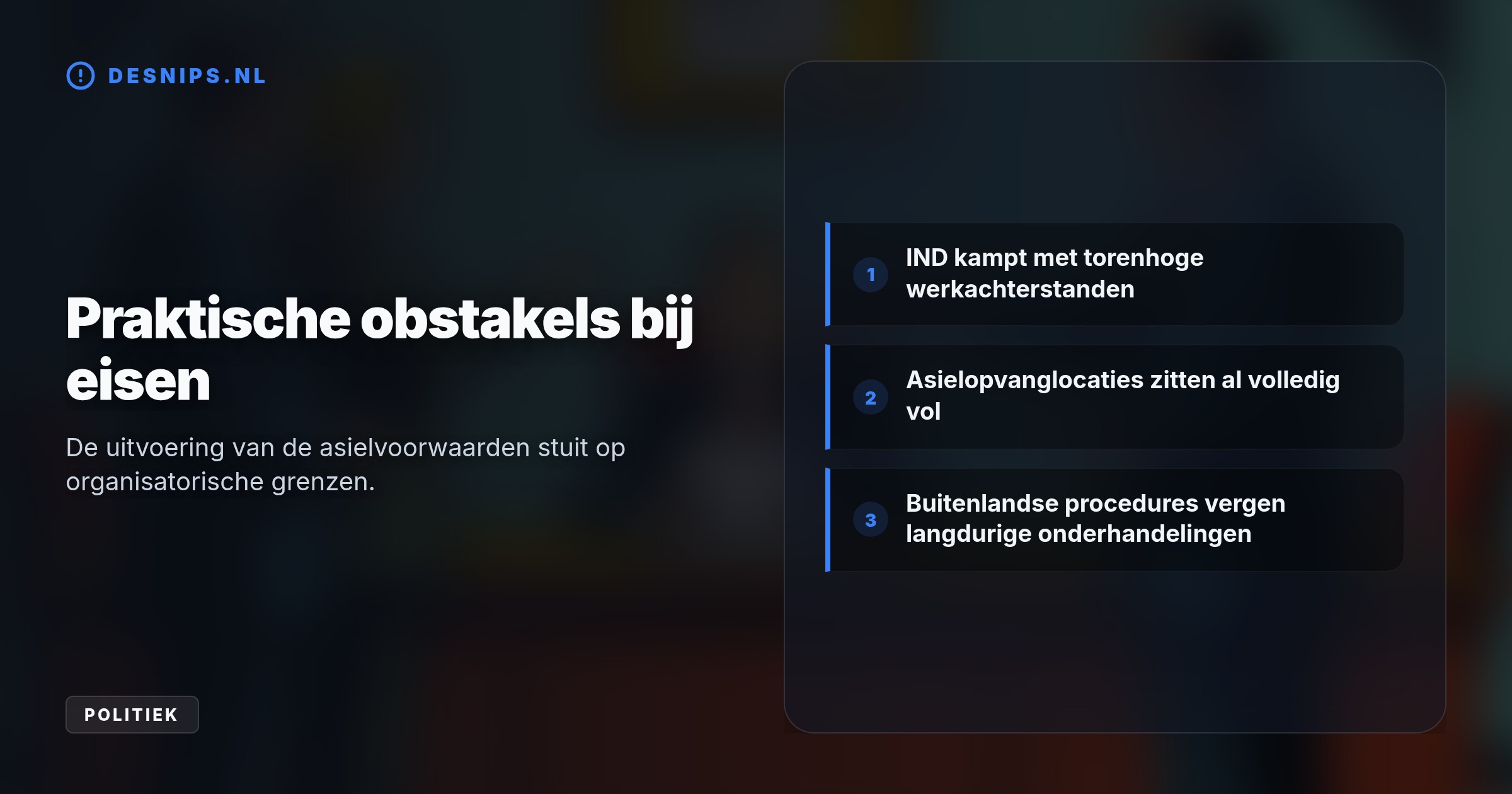 Zonder hun stemmen dreigt het belastingplan te stranden. Het kabinet moet eerst akkoord gaan met vier harde eisen rond asielopvang en instroom.